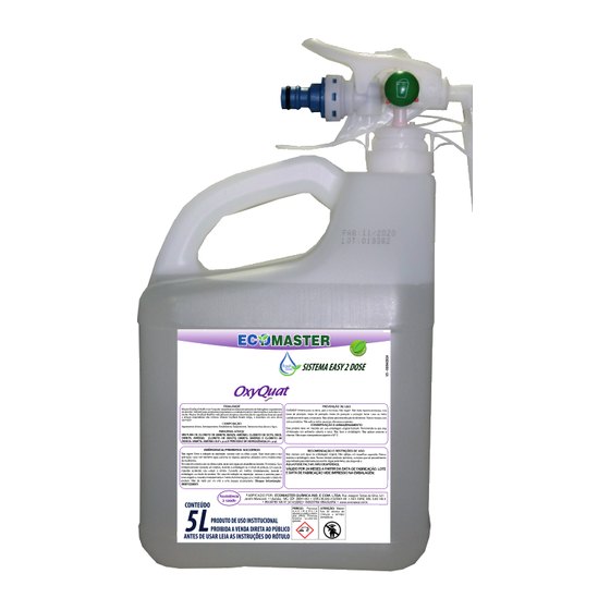 Master OxyQuat Health na embalagem Easy 2 Dose